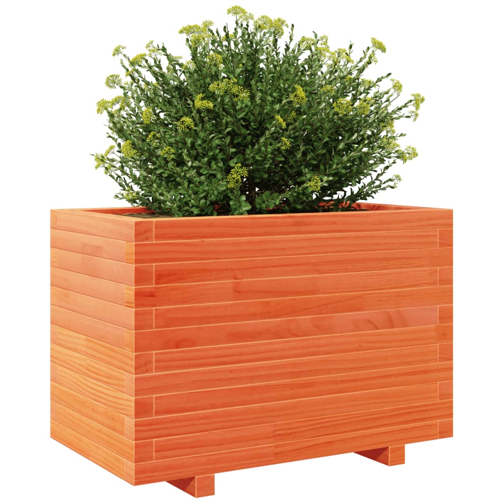 vidaXL Jardinière cire marron 70x40x49,5 cm bois de pin massif