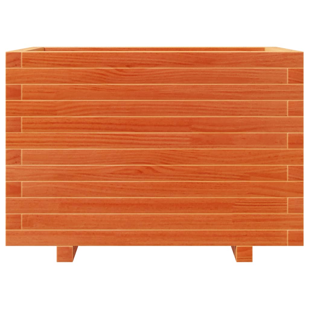 vidaXL Jardinière cire marron 70x40x49,5 cm bois de pin massif