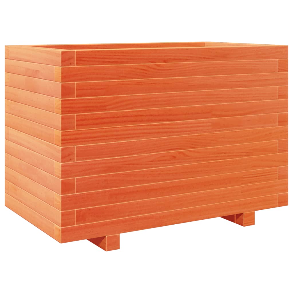 vidaXL Jardinière cire marron 70x40x49,5 cm bois de pin massif