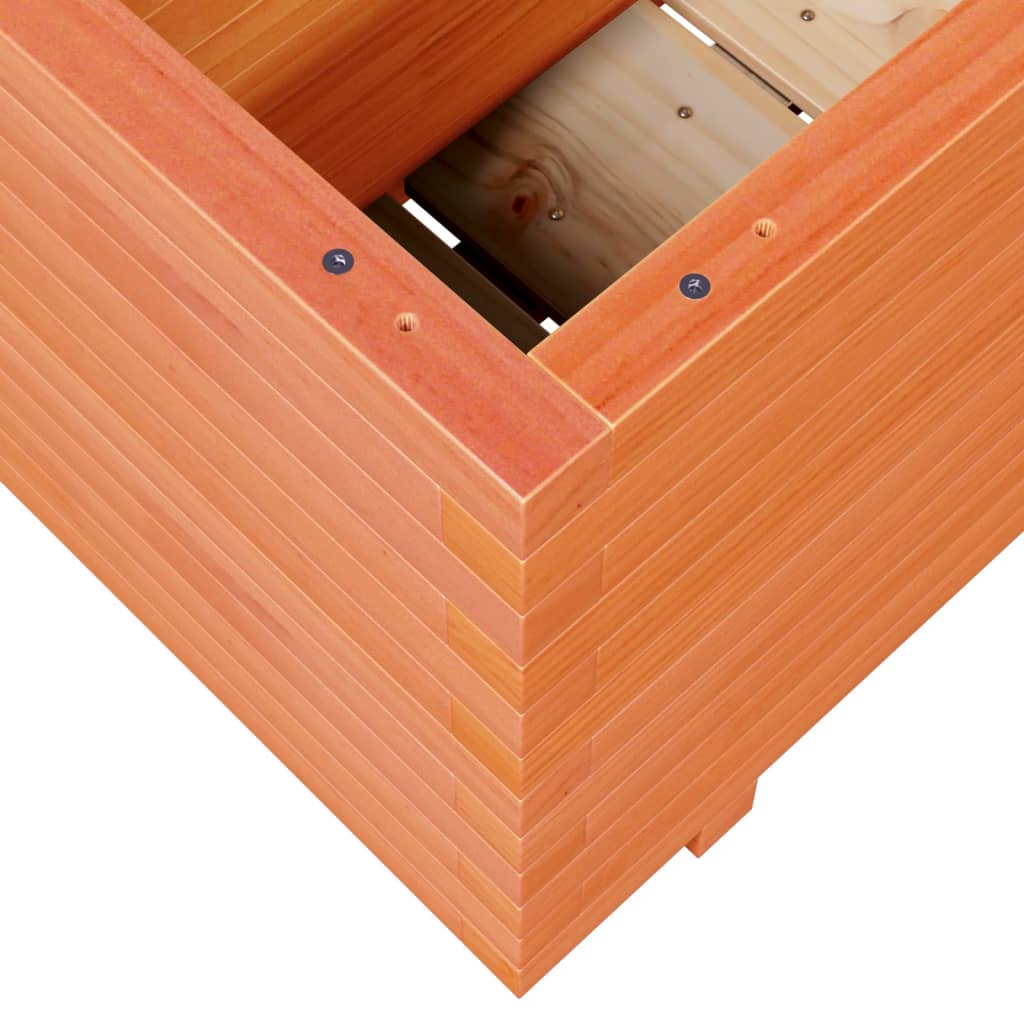 vidaXL Jardinière cire marron 90x40x49,5 cm bois de pin massif