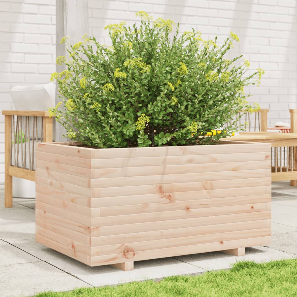 vidaXL Jardinière 90x60x49,5 cm bois de pin massif