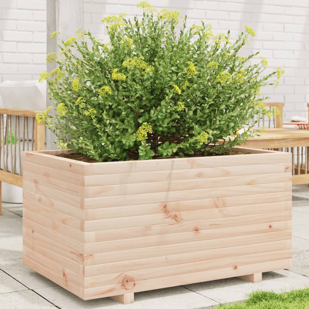 vidaXL Jardinière 90x60x49,5 cm bois de pin massif