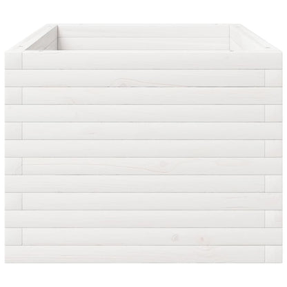 vidaXL Jardinière blanc 90x60x49,5 cm bois de pin massif