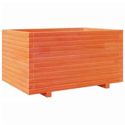 vidaXL Jardinière cire marron 90x60x49,5 cm bois de pin massif