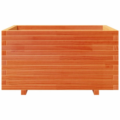 vidaXL Jardinière cire marron 90x60x49,5 cm bois de pin massif