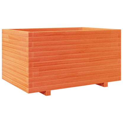 vidaXL Jardinière cire marron 90x60x49,5 cm bois de pin massif