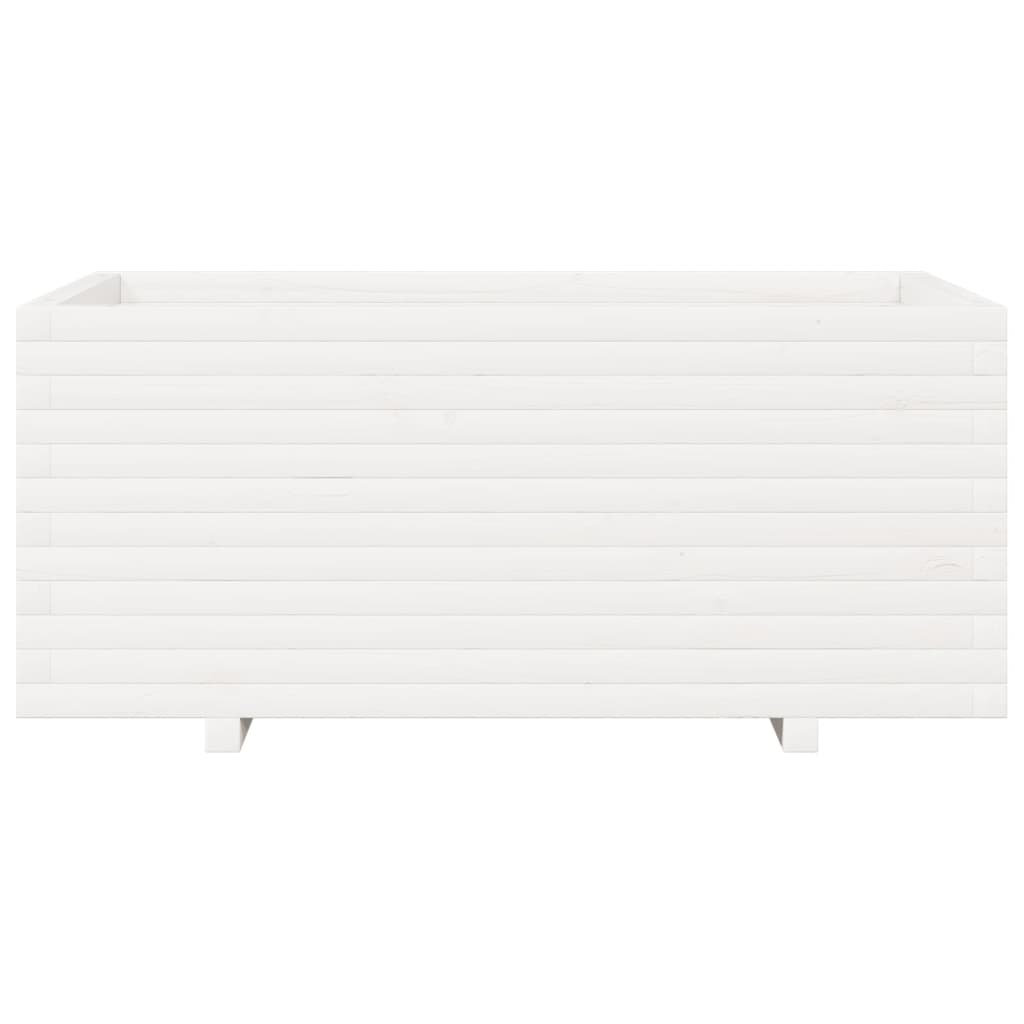 vidaXL Jardinière blanc 110x60x49,5 cm bois de pin massif