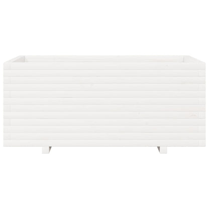 vidaXL Jardinière blanc 110x60x49,5 cm bois de pin massif