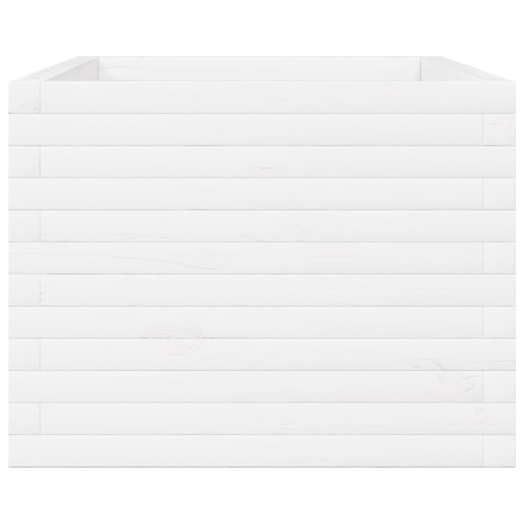vidaXL Jardinière blanc 110x60x49,5 cm bois de pin massif