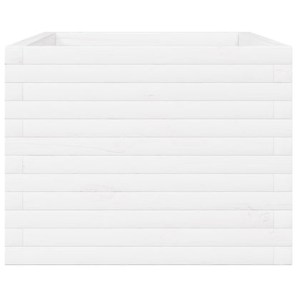vidaXL Jardinière blanc 110x60x49,5 cm bois de pin massif