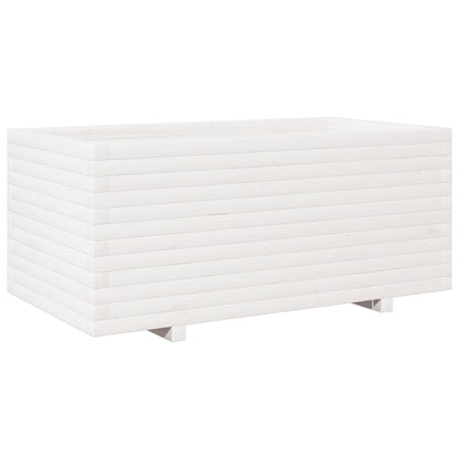 vidaXL Jardinière blanc 110x60x49,5 cm bois de pin massif