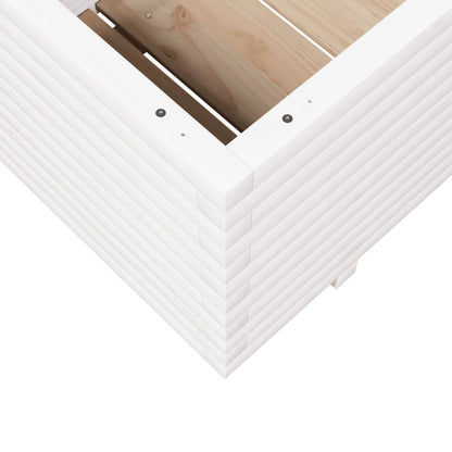 vidaXL Jardinière blanc 110x60x49,5 cm bois de pin massif