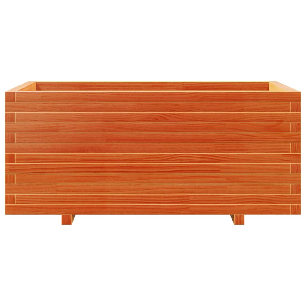 vidaXL Jardinière cire marron 110x60x49,5 cm bois de pin massif