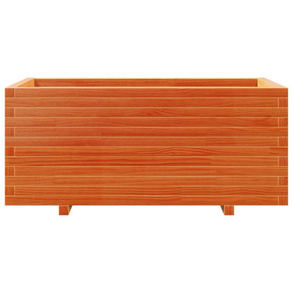 vidaXL Jardinière cire marron 110x60x49,5 cm bois de pin massif