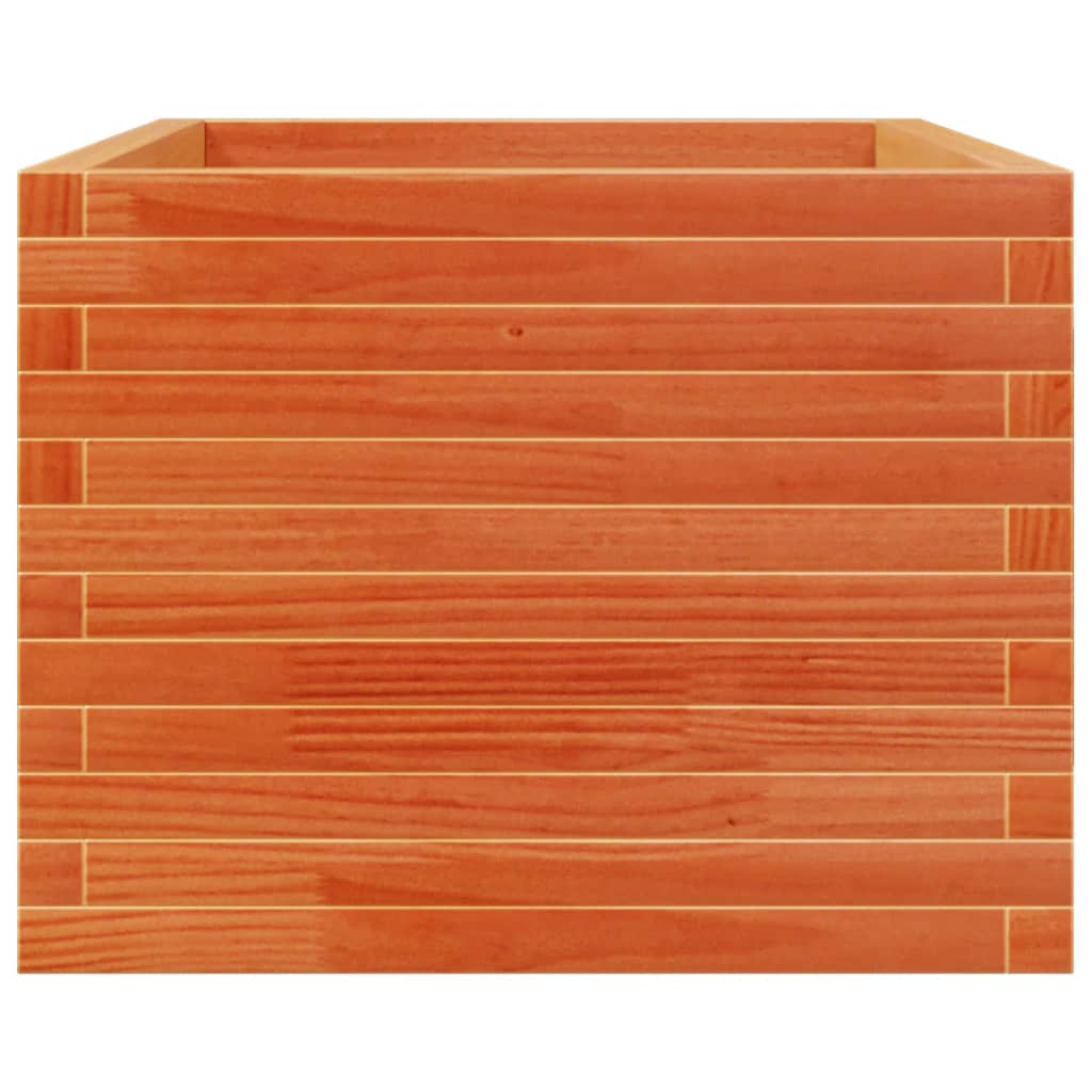 vidaXL Jardinière cire marron 110x60x49,5 cm bois de pin massif