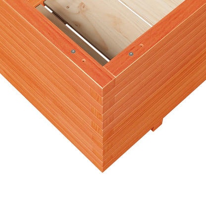 vidaXL Jardinière cire marron 110x60x49,5 cm bois de pin massif