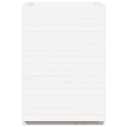 vidaXL Jardinière blanc 50x50x72,5 cm bois de pin massif