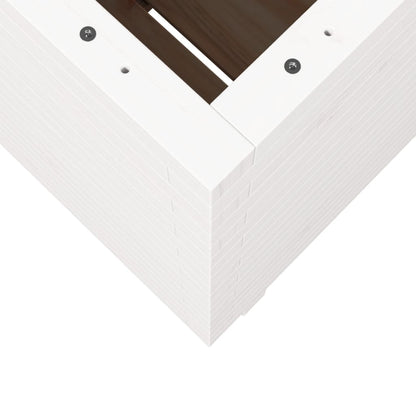 vidaXL Jardinière blanc 50x50x72,5 cm bois de pin massif