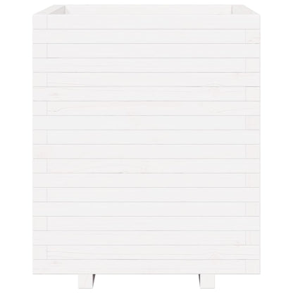 vidaXL Jardinière blanc 60x60x72,5 cm bois de pin massif
