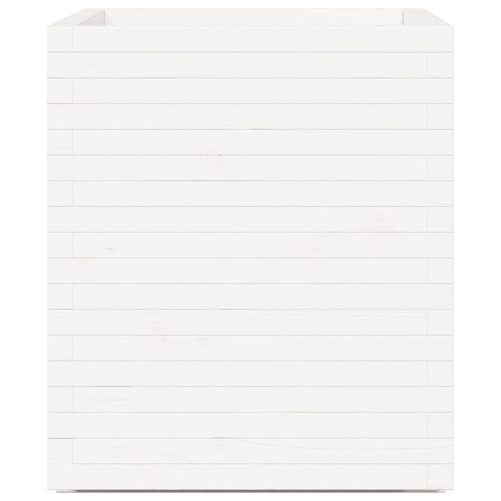 vidaXL Jardinière blanc 60x60x72,5 cm bois de pin massif