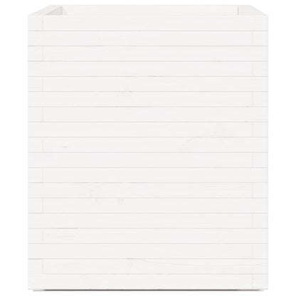 vidaXL Jardinière blanc 60x60x72,5 cm bois de pin massif