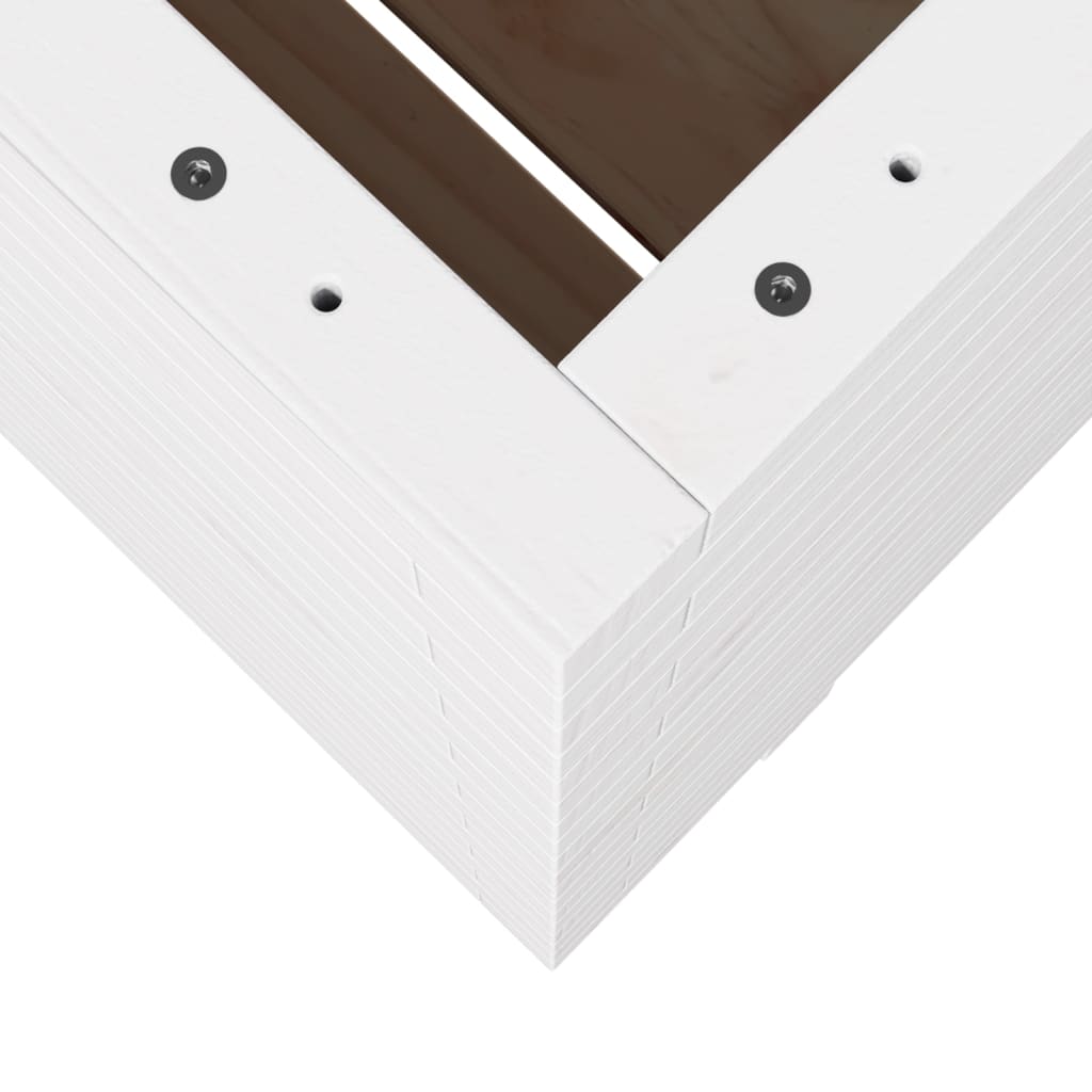 vidaXL Jardinière blanc 60x60x72,5 cm bois de pin massif