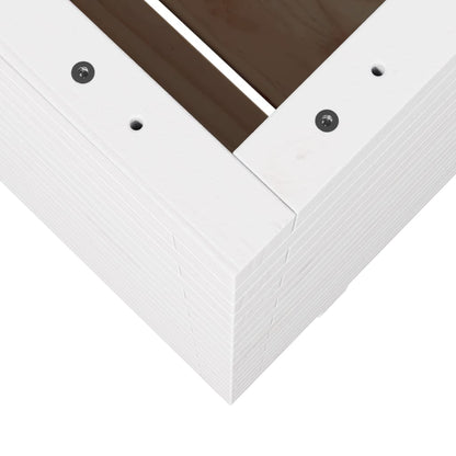 vidaXL Jardinière blanc 60x60x72,5 cm bois de pin massif