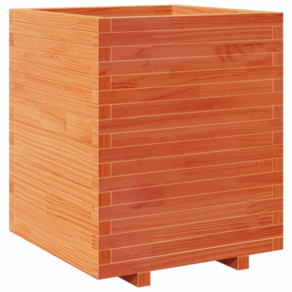 vidaXL Jardinière cire marron 60x60x72,5 cm bois de pin massif