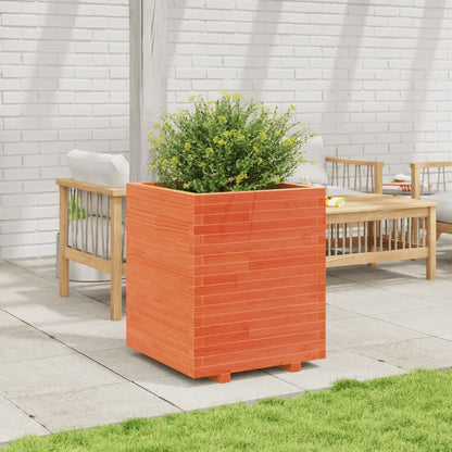 vidaXL Jardinière cire marron 60x60x72,5 cm bois de pin massif