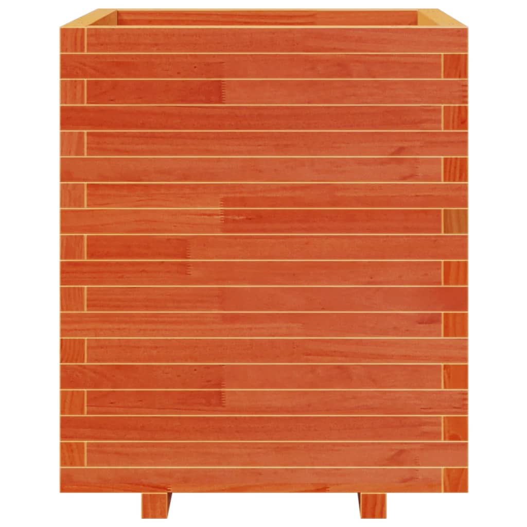 vidaXL Jardinière cire marron 60x60x72,5 cm bois de pin massif