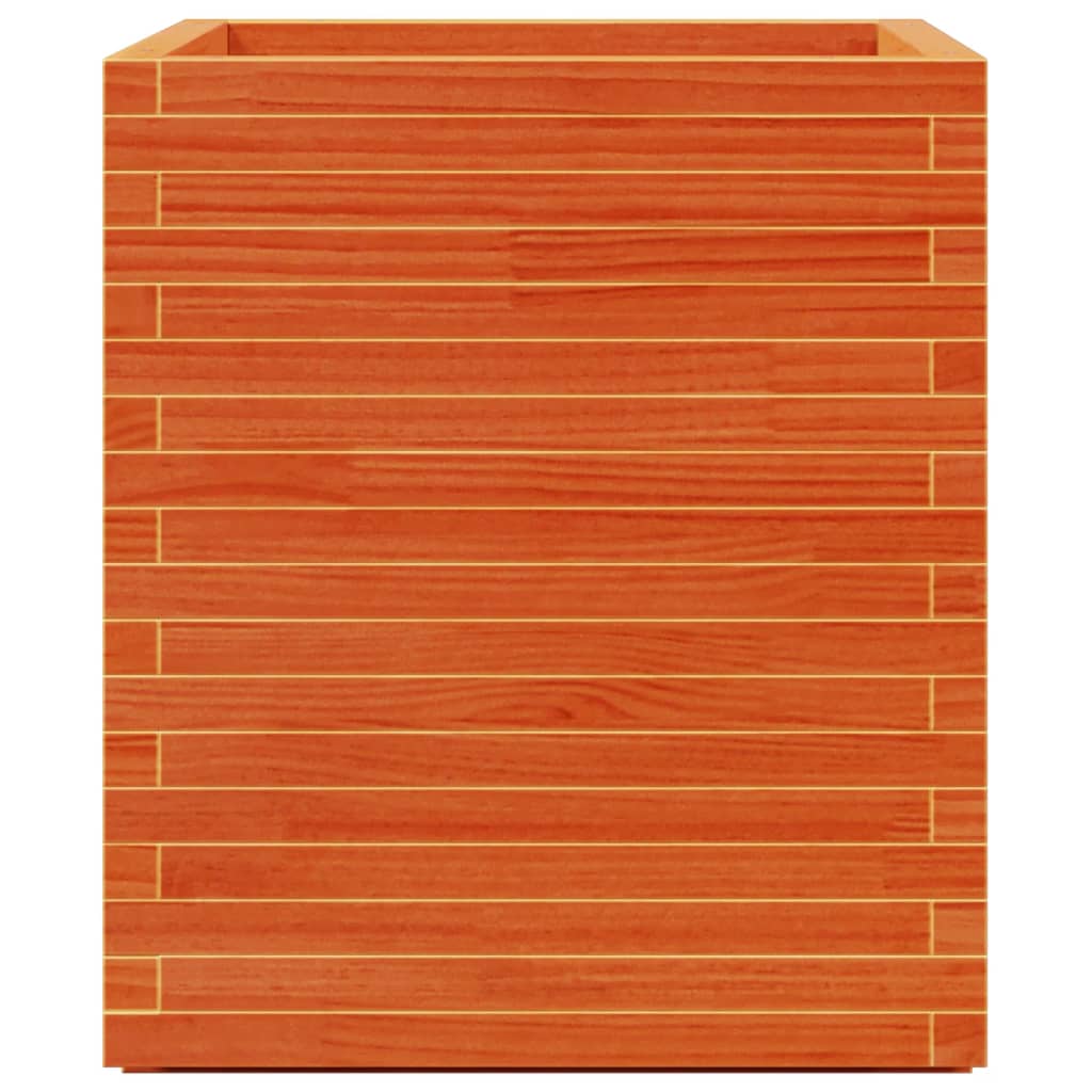 vidaXL Jardinière cire marron 60x60x72,5 cm bois de pin massif