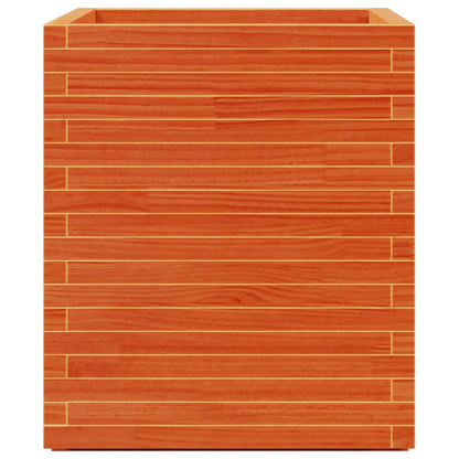 vidaXL Jardinière cire marron 60x60x72,5 cm bois de pin massif