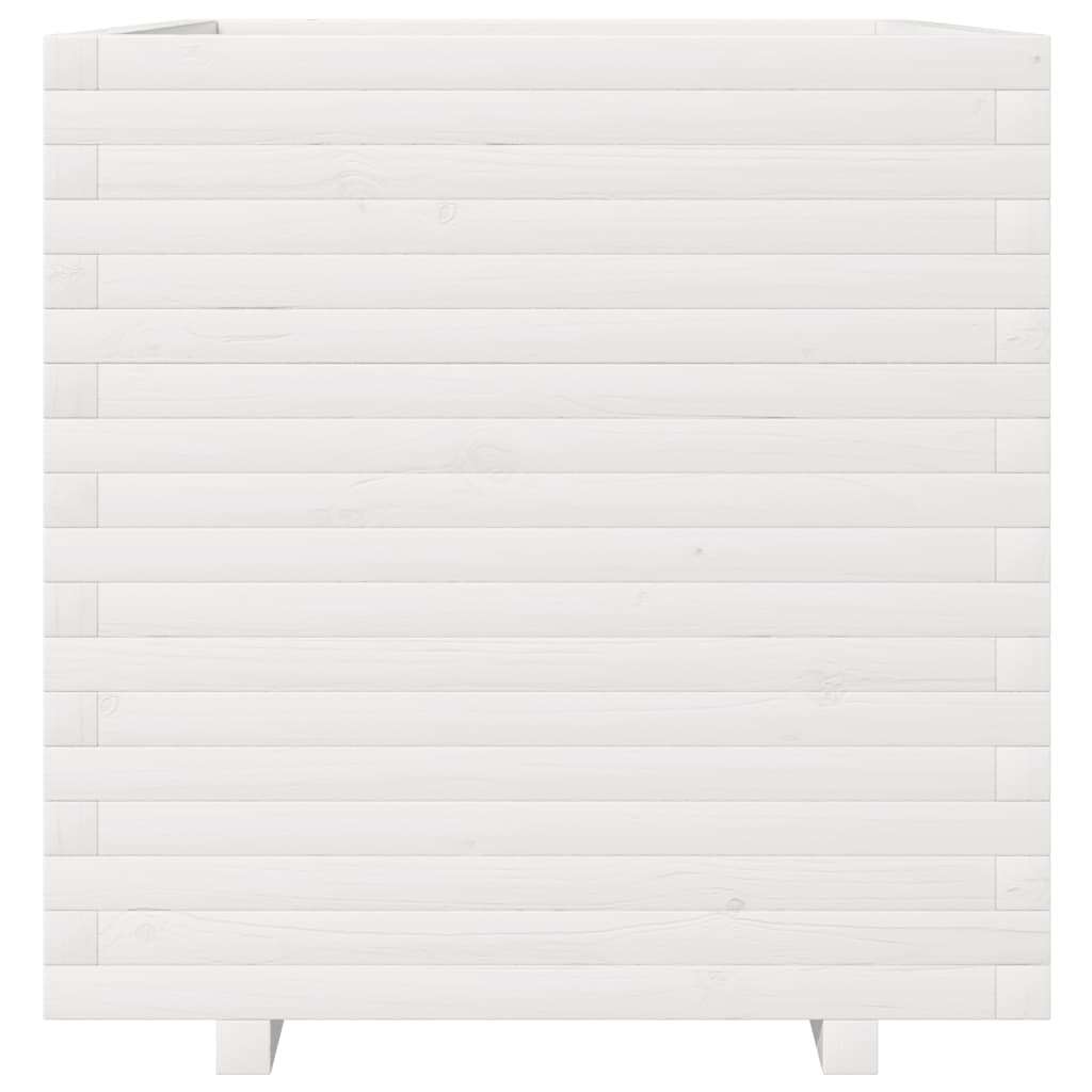 vidaXL Jardinière blanc 70x70x72,5 cm bois de pin massif