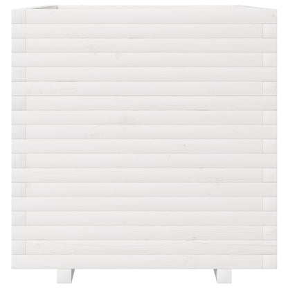 vidaXL Jardinière blanc 70x70x72,5 cm bois de pin massif