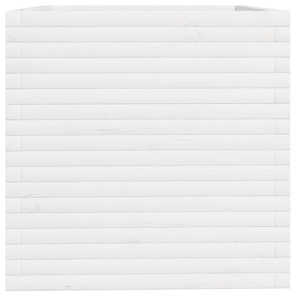 vidaXL Jardinière blanc 70x70x72,5 cm bois de pin massif