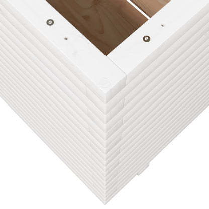 vidaXL Jardinière blanc 70x70x72,5 cm bois de pin massif