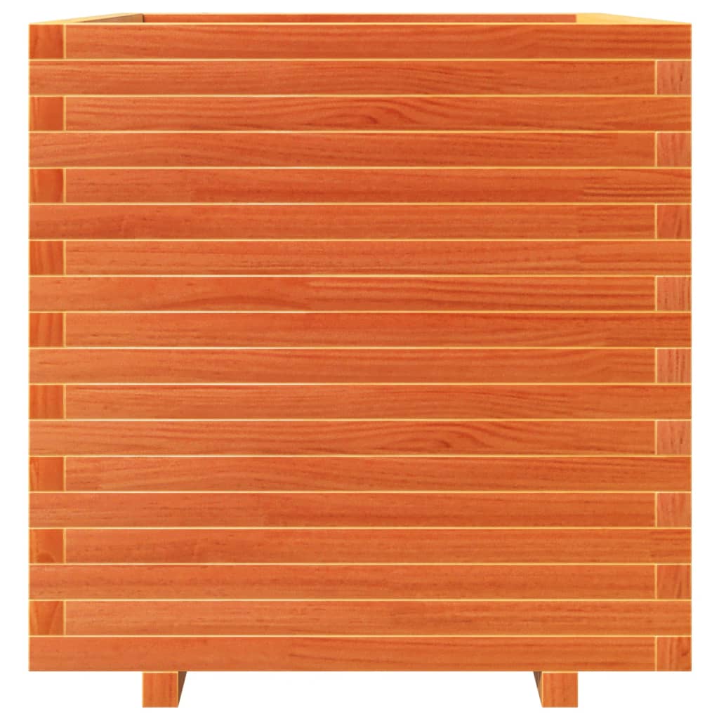vidaXL Jardinière cire marron 70x70x72,5 cm bois de pin massif