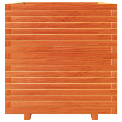 vidaXL Jardinière cire marron 70x70x72,5 cm bois de pin massif