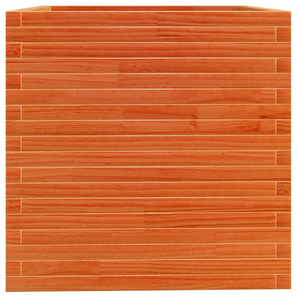 vidaXL Jardinière cire marron 70x70x72,5 cm bois de pin massif