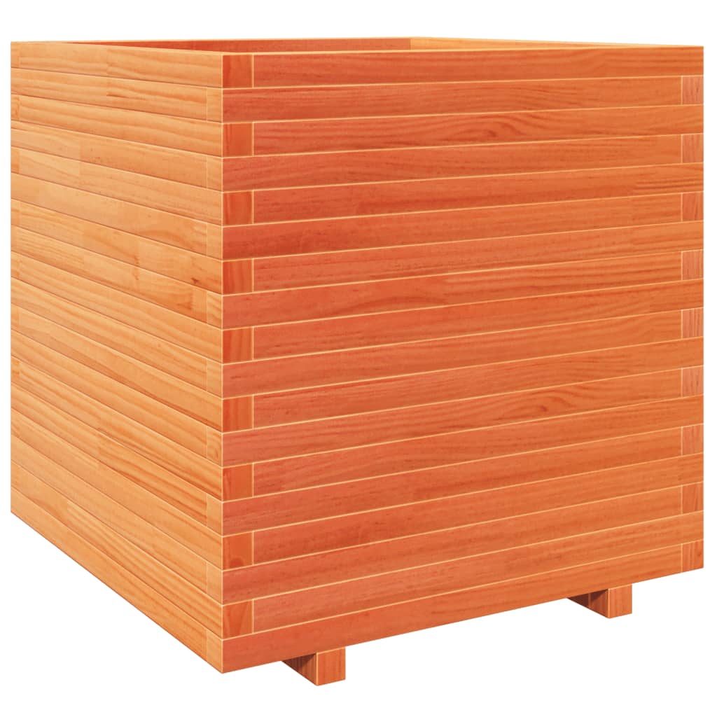 vidaXL Jardinière cire marron 70x70x72,5 cm bois de pin massif