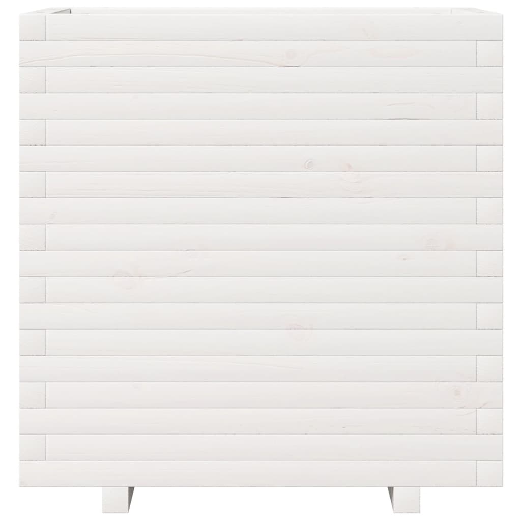 vidaXL Jardinière blanc 70x40x72,5 cm bois de pin massif