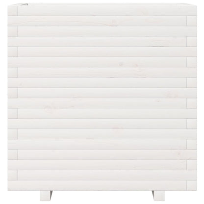 vidaXL Jardinière blanc 70x40x72,5 cm bois de pin massif