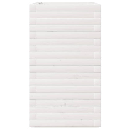 vidaXL Jardinière blanc 70x40x72,5 cm bois de pin massif