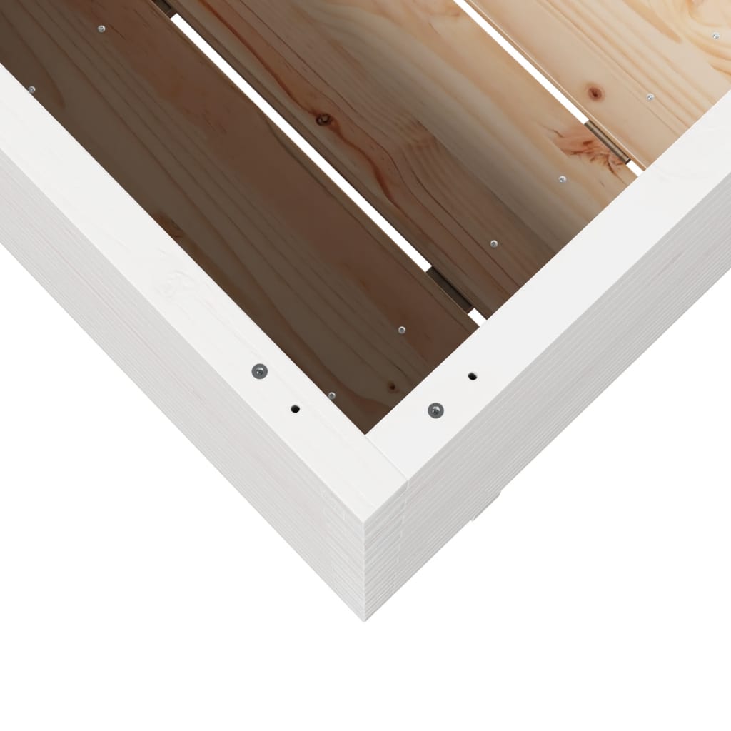 vidaXL Jardinière blanc 70x40x72,5 cm bois de pin massif