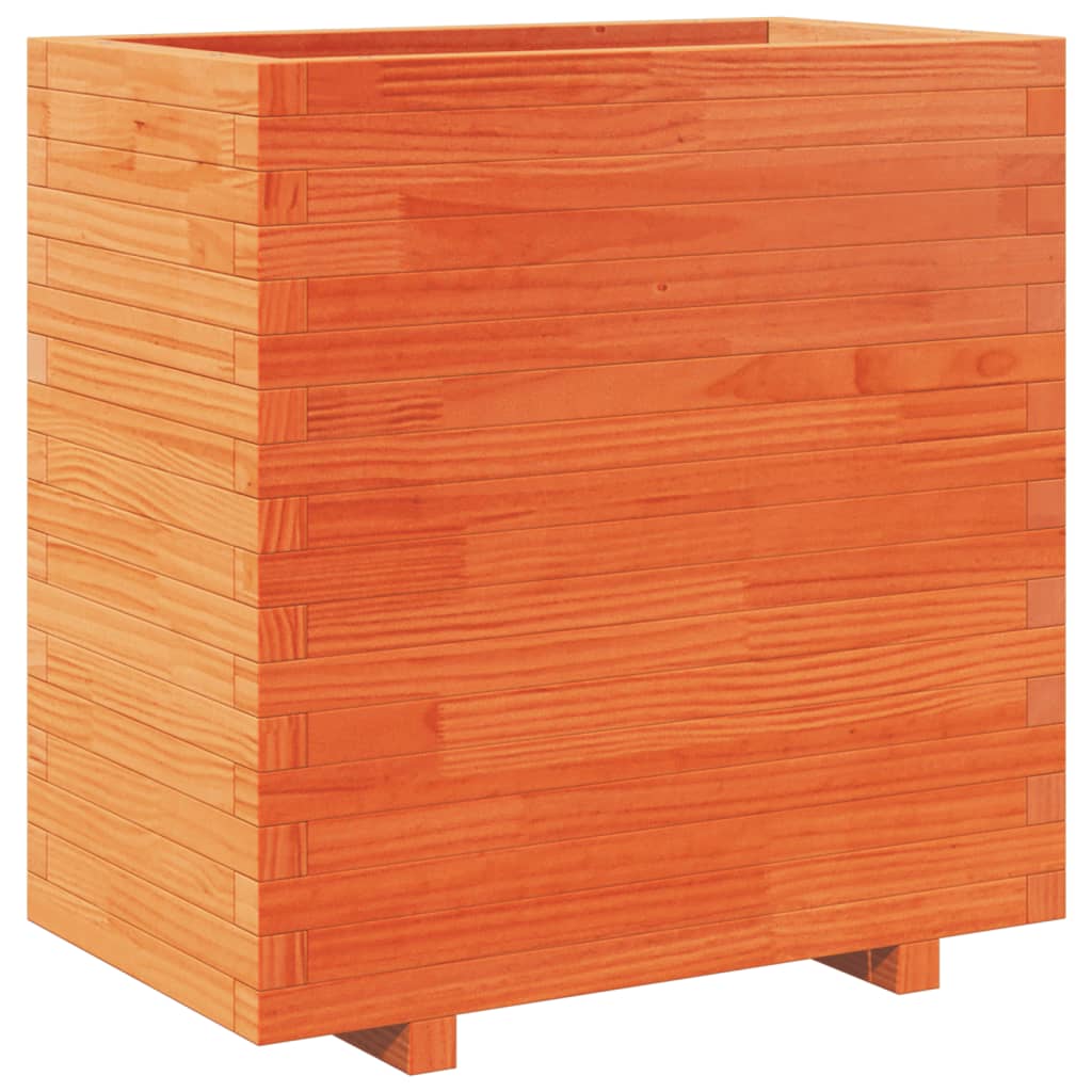vidaXL Jardinière cire marron 70x40x72,5 cm bois de pin massif