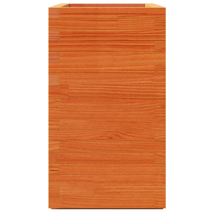 vidaXL Jardinière cire marron 70x40x72,5 cm bois de pin massif