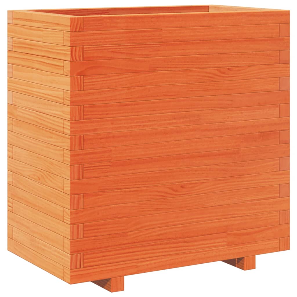 vidaXL Jardinière cire marron 70x40x72,5 cm bois de pin massif