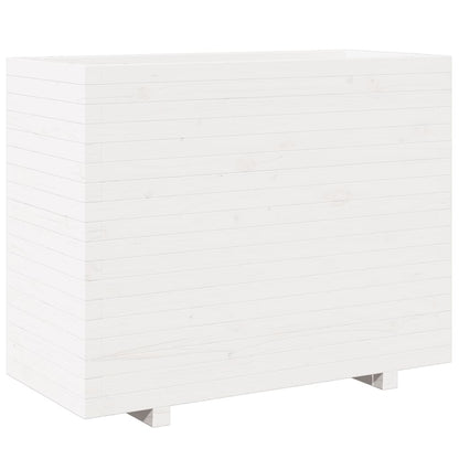 vidaXL Jardinière blanc 90x40x72,5 cm bois de pin massif