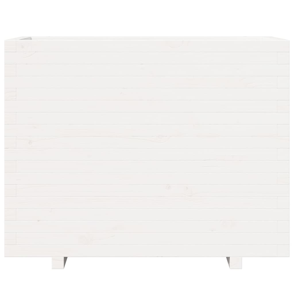 vidaXL Jardinière blanc 90x40x72,5 cm bois de pin massif