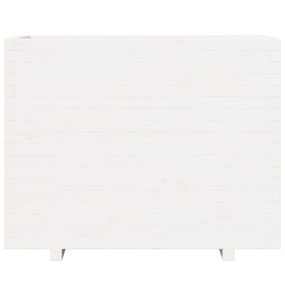 vidaXL Jardinière blanc 90x40x72,5 cm bois de pin massif